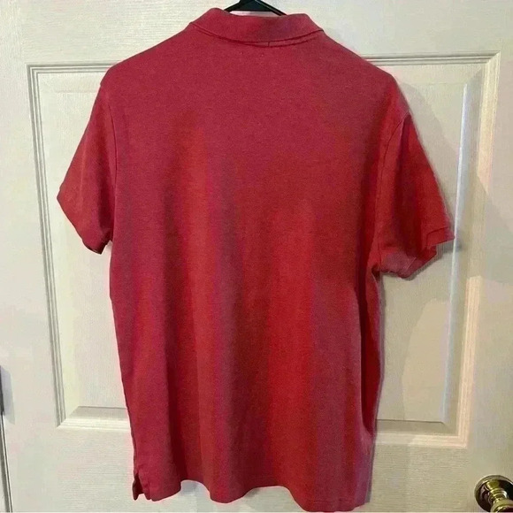 Polo by Ralph Lauren Custom Slim Fit Polo Shirt Size Large Color Red Pink - Picture 4 of 4
